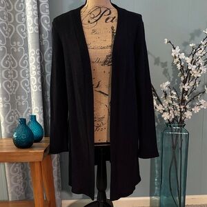 First Look (Boutique) Waffle Knit Cardigan-Suede Elbow Patches